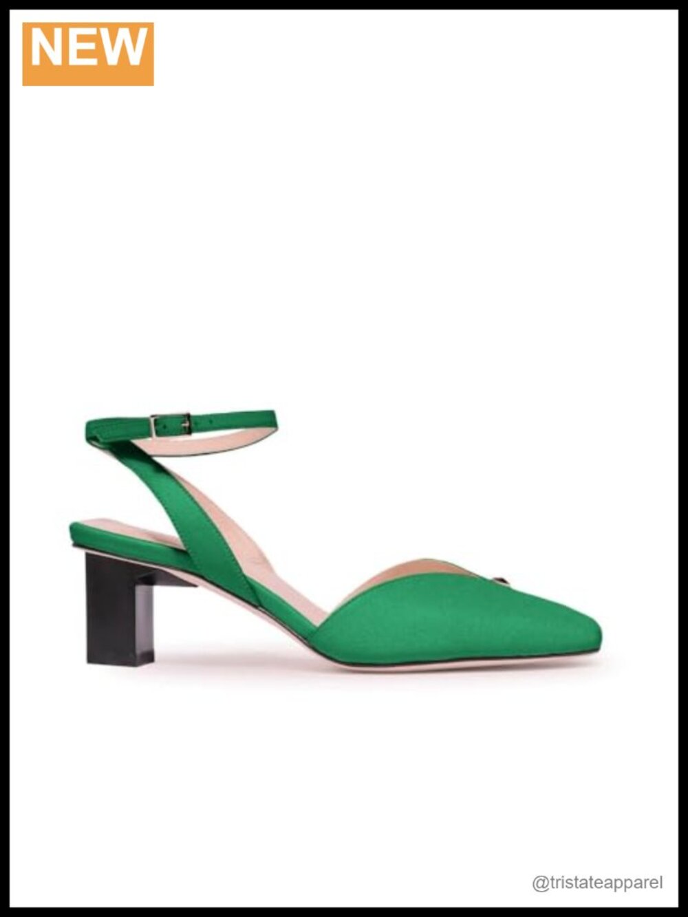 Leather Hope Ankle Strap Block Heel Business Casual